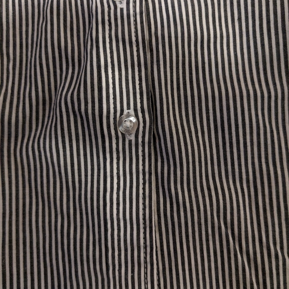 'Jacob' Black&White Vertical Stripe Fitted Blouse Sz S - Picture 6 of 11